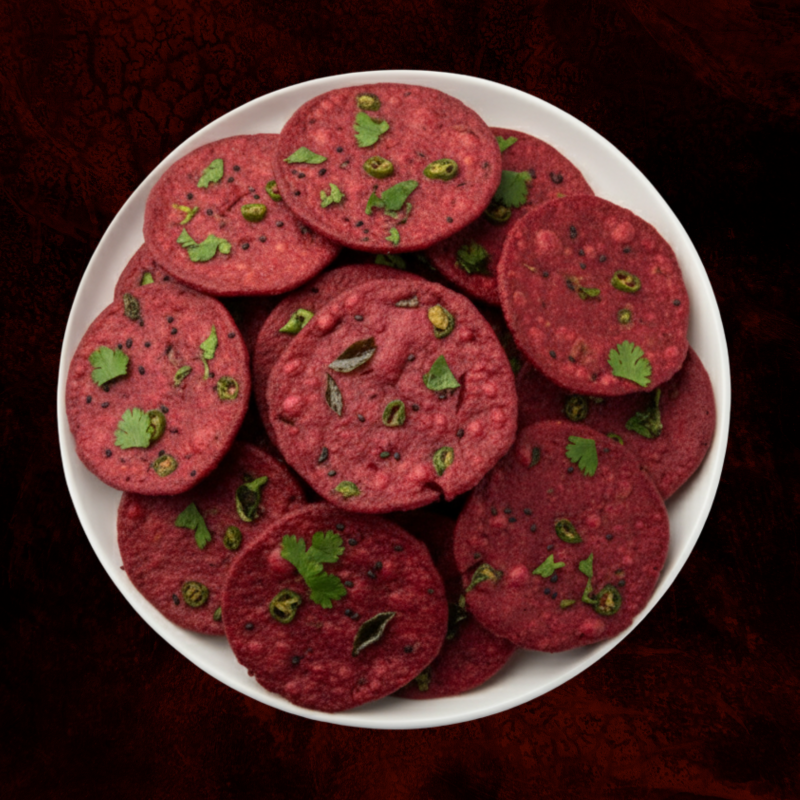 Beetroot Tho Jonna Pindi Chakkalu